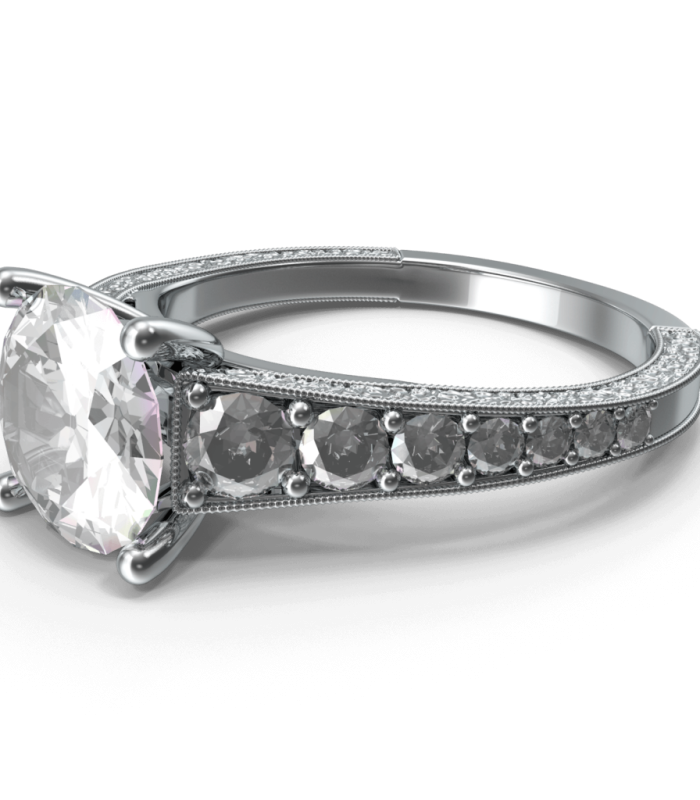 Custom Initial Diamond Ring